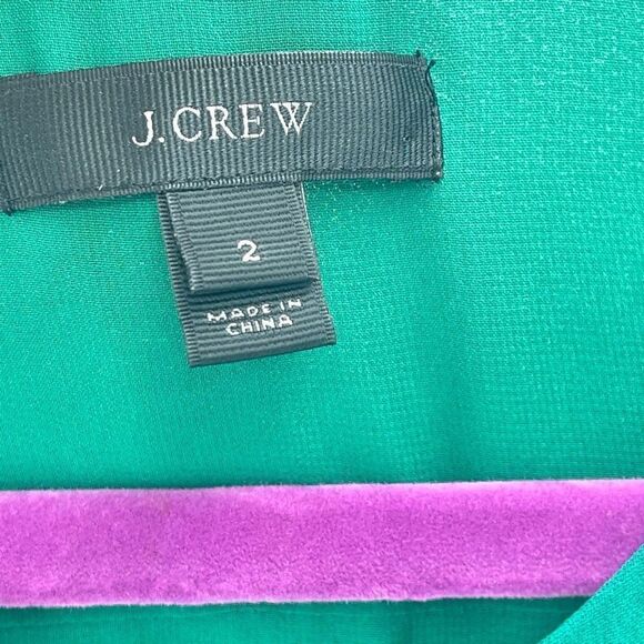 J. Crew Womens Mini Dress Lined Sleeveless Round Neck Button Zip Green Size 2 - Picture 7 of 12
